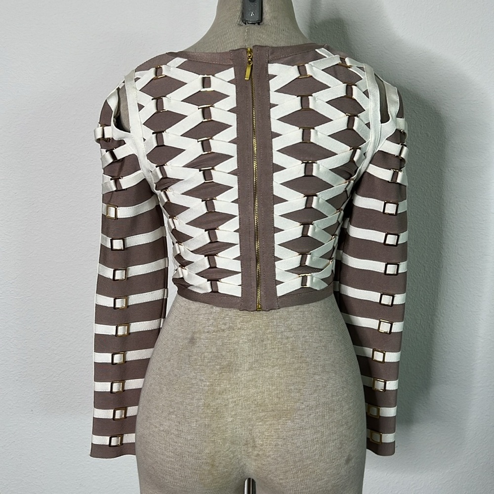 Elastic Bandage Zip Up Top - Picture 2 of 4